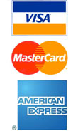 Visa, MasterCard, American Express